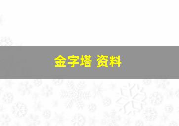 金字塔 资料